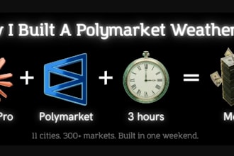 build polymarket weather arbitrage trading bot weatherbot