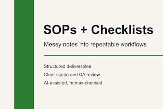 turn messy notes into clear sops and checklists