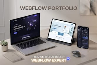 develop a professional saas website in webflow