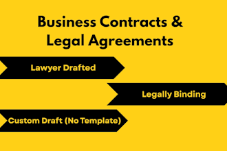 draft professional legal agreements or contracts for your startup or sme
