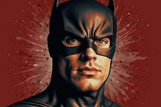 design an amazing superhero pop art