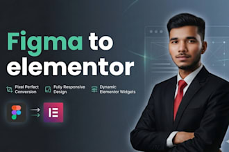 convert figma to wordpress or figma to elementor website redesign