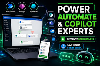 build copilot studio agents, power automate flow, power apps