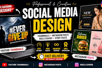 design youtube thumbnails and social media posts