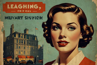 make vintage retro poster illustration