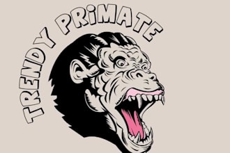 create a creative monkey logo design