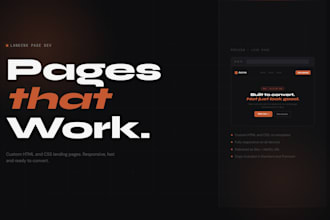 design and code a custom html landing page that converts