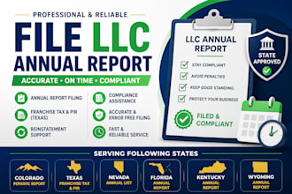 file llc annual report in colorado texas, nevada, florida, kentucky, wyoming llc
