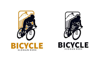 create a professional mountain cycle logo design