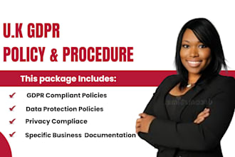 develop UK gdpr compliant policy and procedure manual data protection consulting