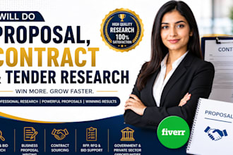 do winning business proposal, contract and tender research services