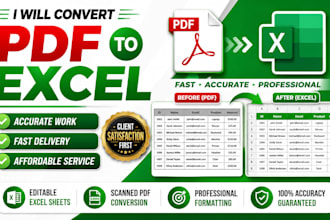 convert PDF to excel with accurate data entry