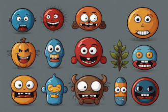 create vector cartoon graphics in short terms