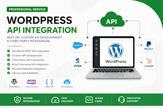 do wordpress API integration, rest API, custom API development