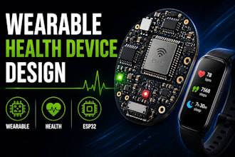 wearable health device smart glass, cloth pcb, band tracker esp32 sensor