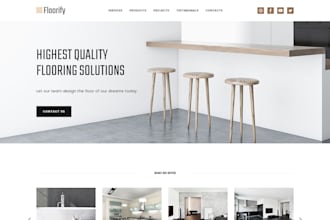 design wordpress website for flooring, interior, fencing, and deck contractor