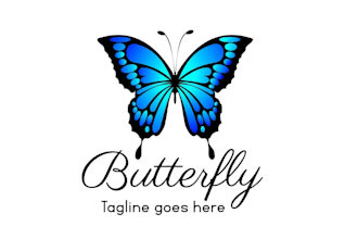 create an elegant butterfly logo design