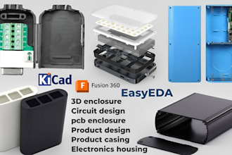 design pcb enclosure, board casing printable 3d mechanical housing product model