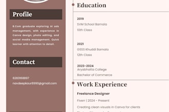 create professional resume using ai and canva
