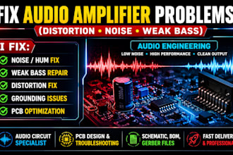 fix distortion noise a weak bass in your subwoofer amplifier cicuit