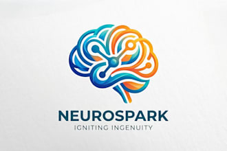 design a modern and creative brain logo for your brand