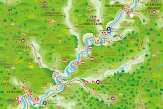 design a custom illustrated vector map for tourism and travel