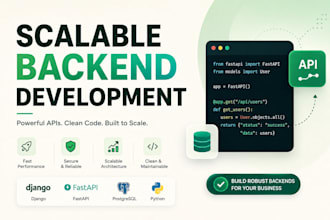 develop backend apis using django fastapi