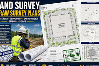 land survey draw survey plans site plan topography land surveyor grading permit