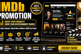 boost and promote your imdb page, movie with organic marketing plan