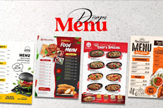 design restaurant menu or food menu