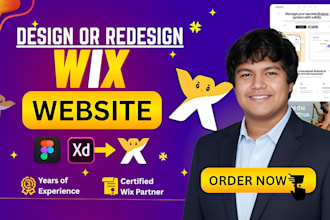 design a wix website or wix website design, build wix website, wix redesign