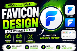 design modern favicon for website app and brand