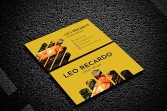 design a professional modern business card with luxury style