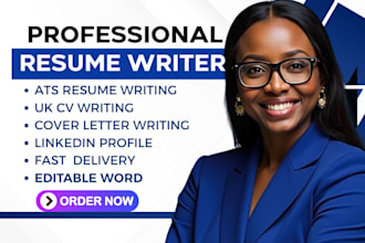 write ats resume, cover letter, linkedin profile for uk usa canada jobs