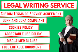 write saas terms of service and privacy policy for your app