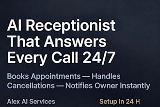build an ai receptionist that answer calls books appointment handles enquiry