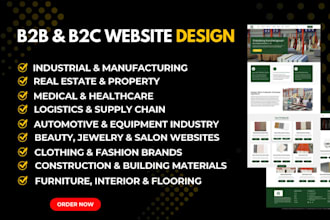 design b2b and b2c product selling website