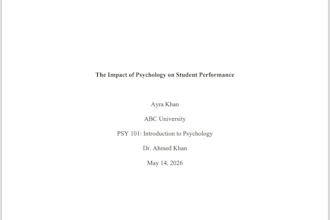format assignments in apa 7 style