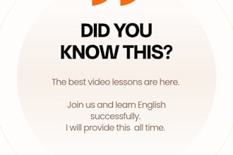 make video lessons based on english