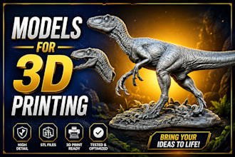 create custom 3d printable stl models for resin and fdm printing