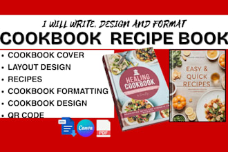 write cookbook recipe book cookbook design cookbook formatting cookbook cover