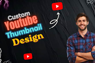 create attractive youtube or facebook thumbnail for you