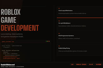 develop your roblox game with clean lua scripting and solid systems