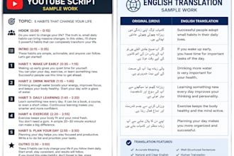 youtube script writing with translation and subtitles