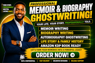 ghostwrite your memoir, biography, life story or autobiography