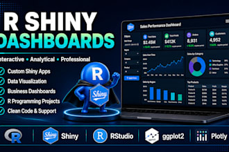 develop r shiny dashboards and r programming projects