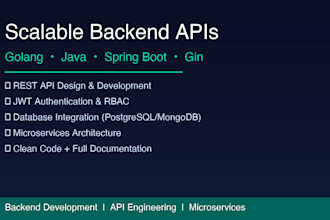 build scalable golang or java backend rest apis