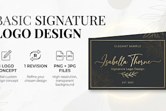 create a premium signature logo