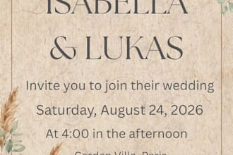 design elegant and modern wedding invitation cards