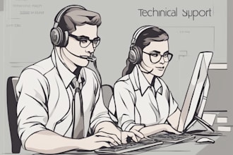 provide IT support help desk and online technical help service